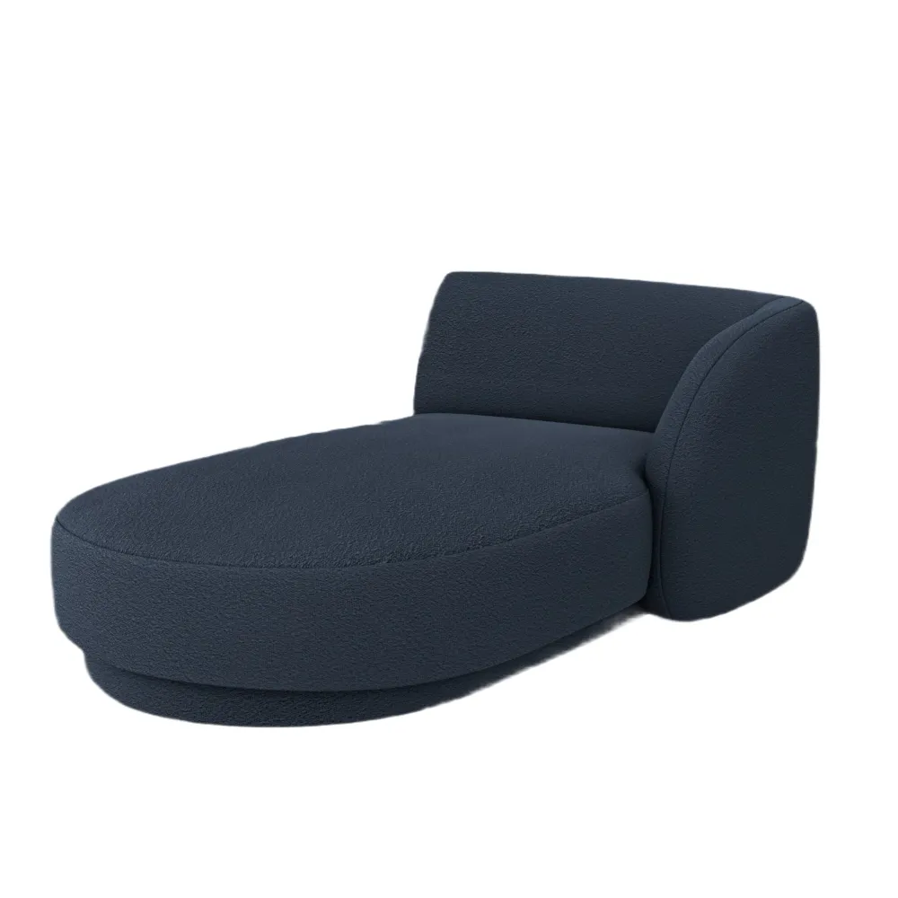 Rechtsseitiger Sessel MILEY dunkelblauer Boucle