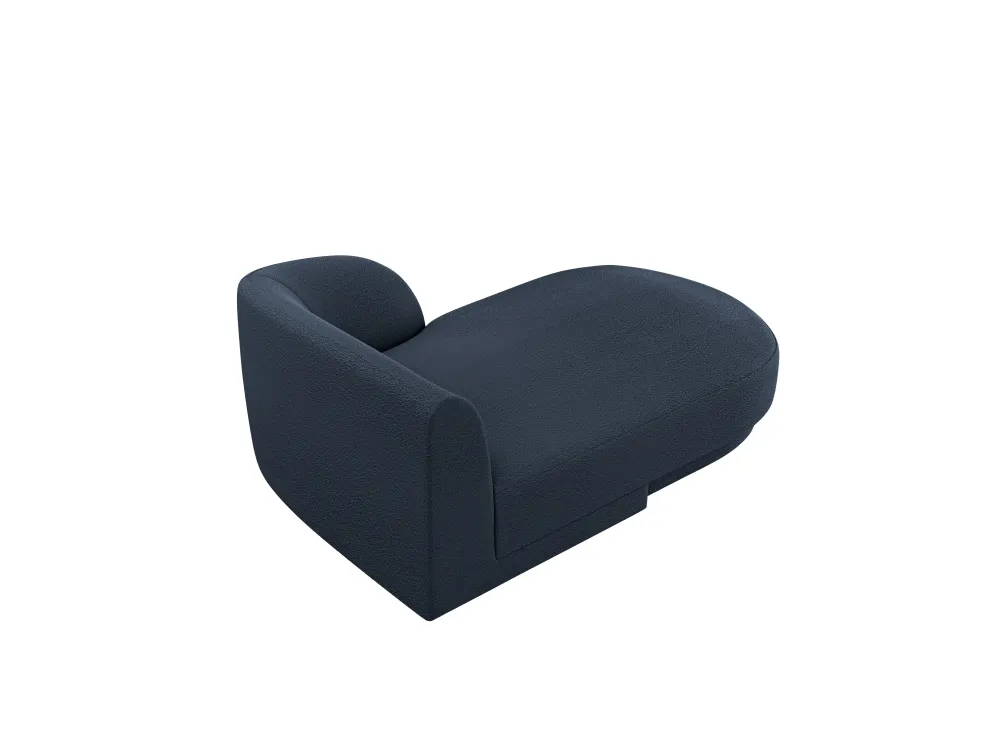Rechtsseitiger Sessel MILEY dunkelblauer Boucle