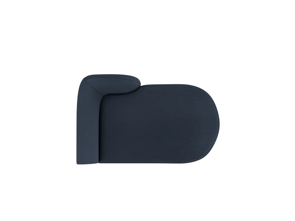 Rechtsseitiger Sessel MILEY dunkelblauer Boucle