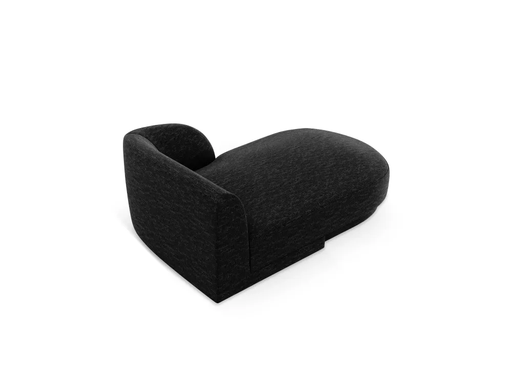 Rechtsseitiger Sessel MILEY schwarzer samtiger Chenille