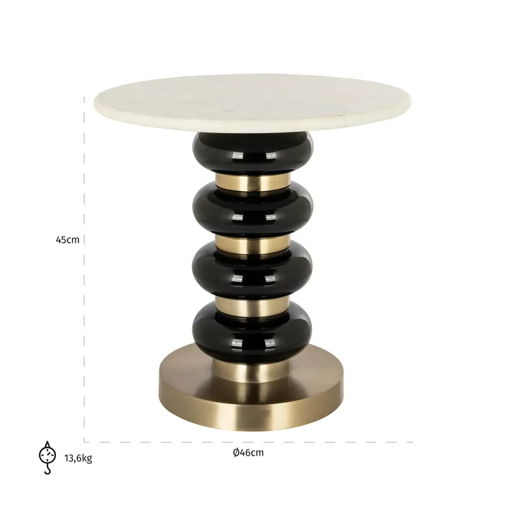 Richmond Interiors Beistelltisch Boann black