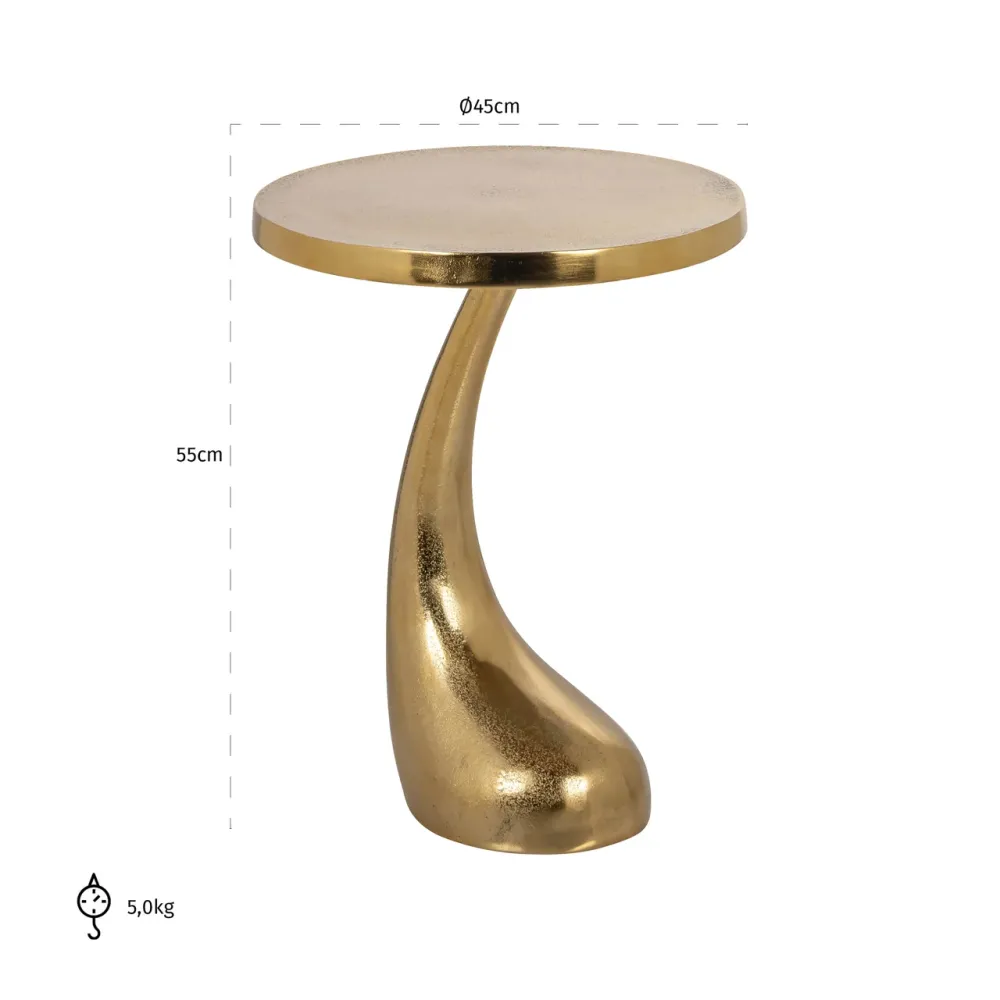 Richmond Interiors Beistelltisch Dolphin gold