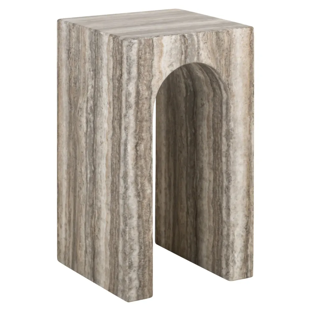 Richmond Interiors Marmor Beistelltisch Dulce | Grau