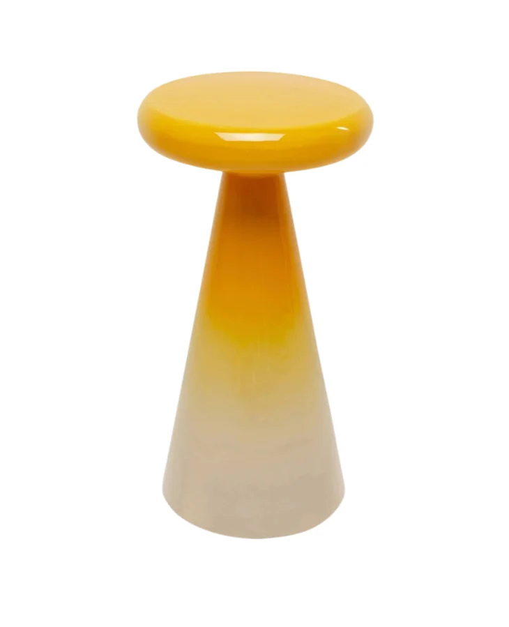 RICI Beistelltisch gelb mit beige