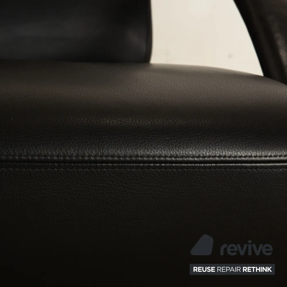 Rolf Benz 3100 Leder Sessel Schwarz manuelle Funktion