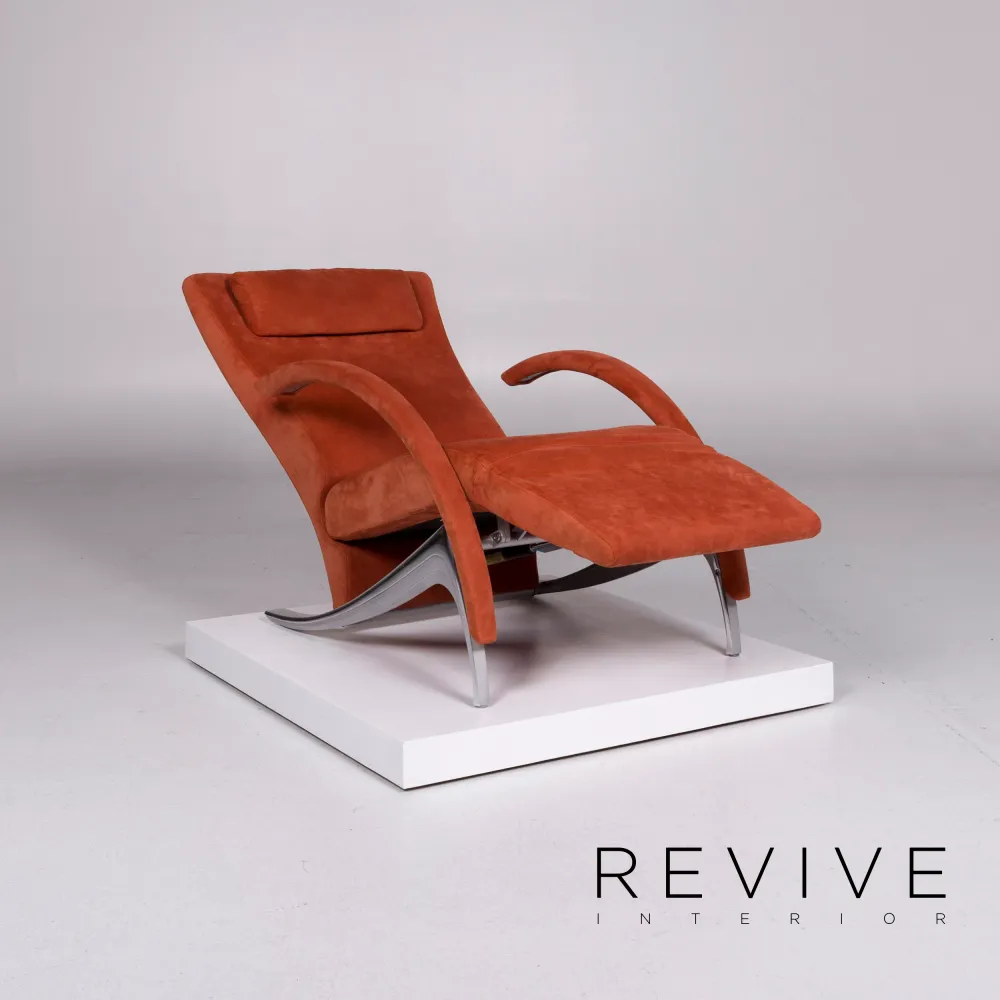 Rolf Benz 3100 Stoff Sessel Orange Relaxfunktion Funktion #10630