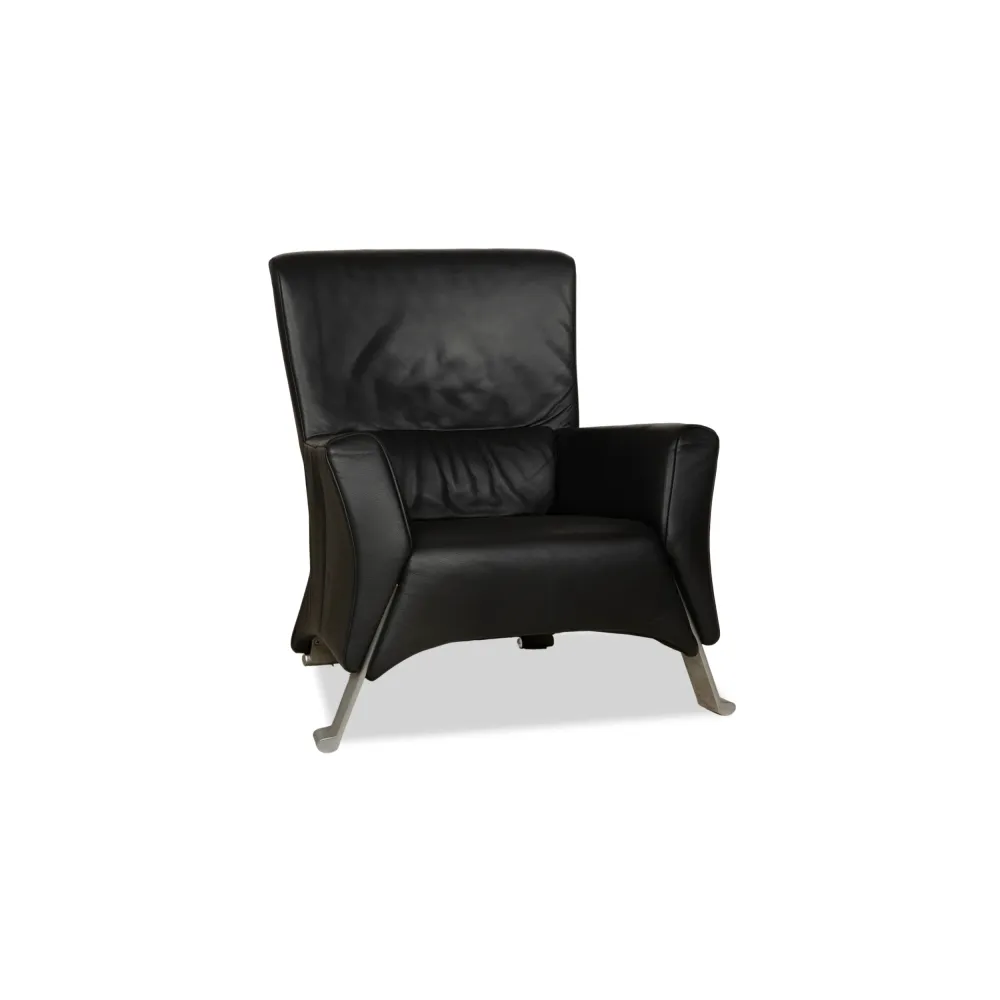 Rolf Benz 322 Leder Sessel Schwarz