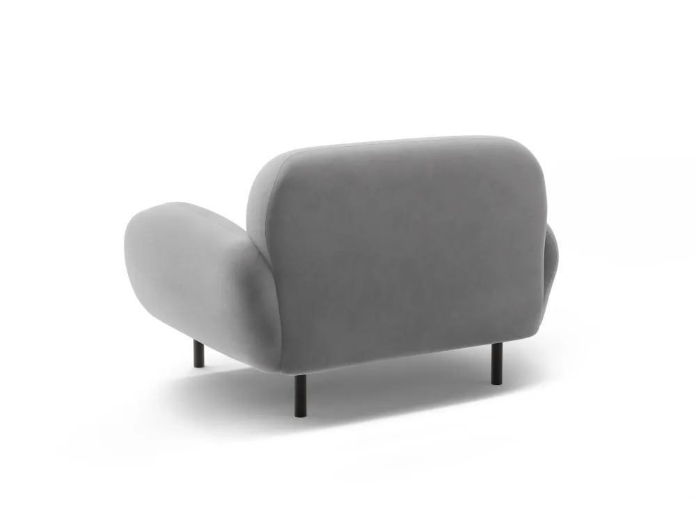 Samt Sessel POPPY hellgrau