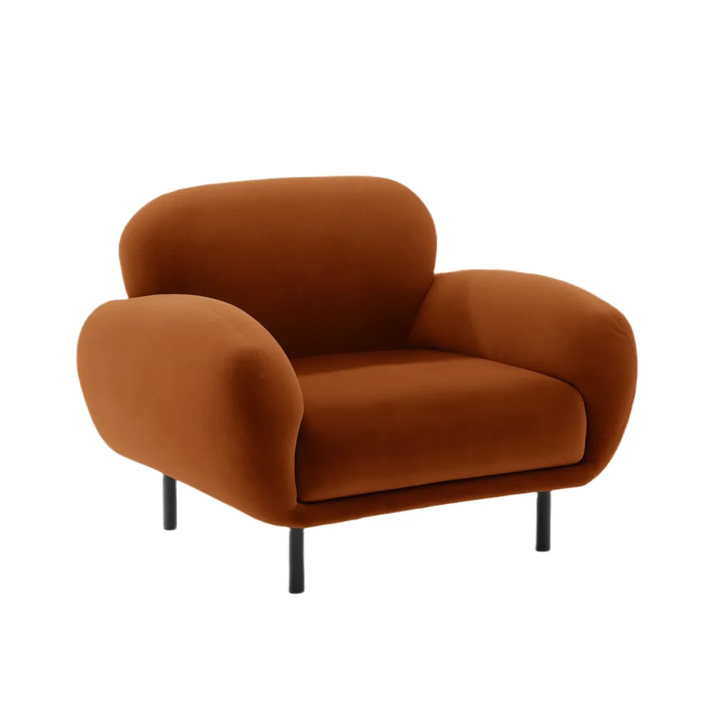 Samt Sessel POPPY terrakotta