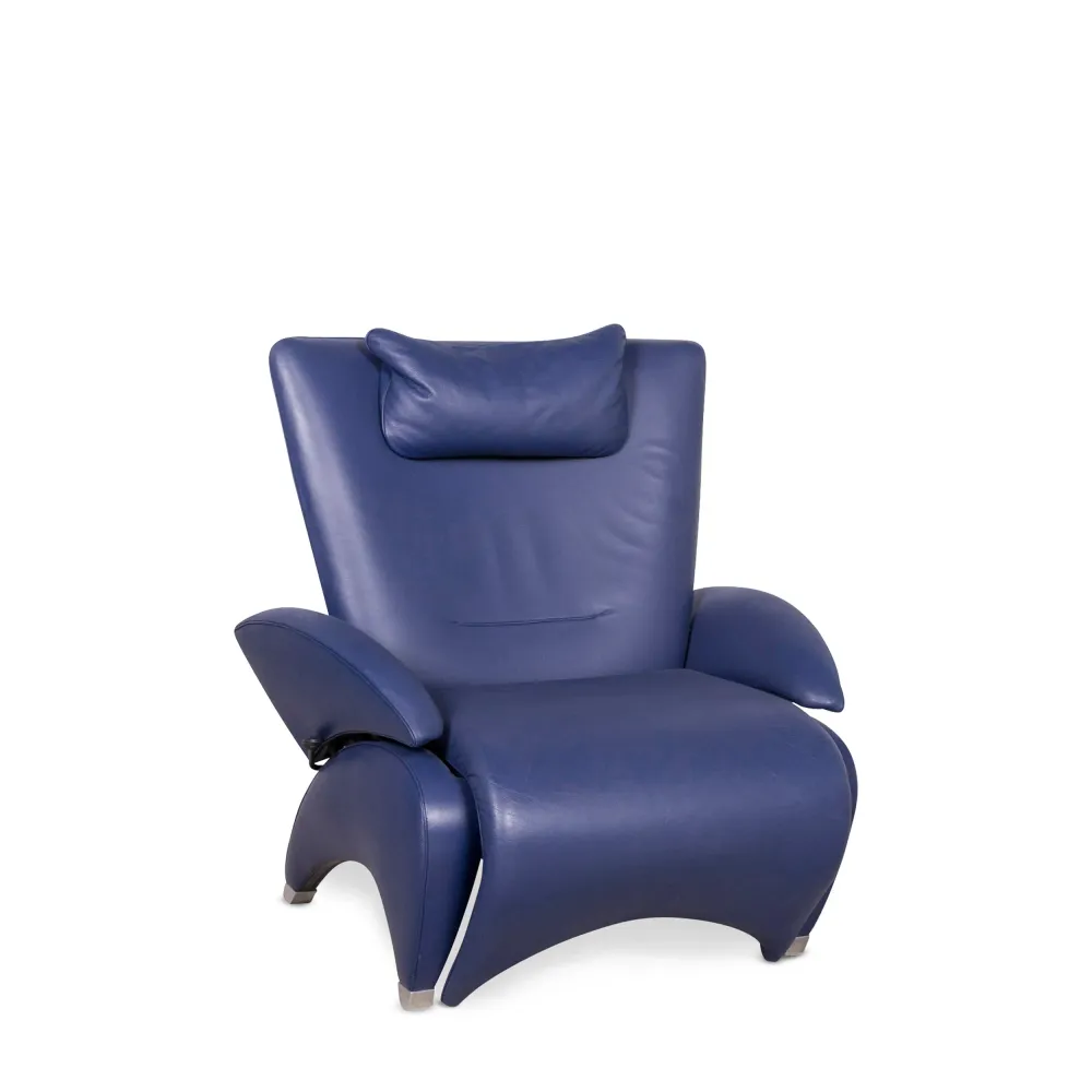 de Sede ds 260 Designer Leder Sessel Blau Echtleder #8397