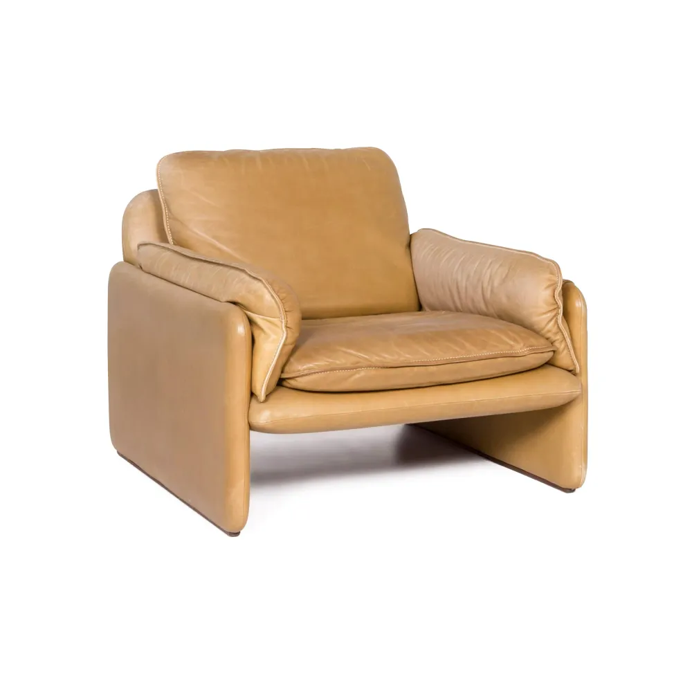 de Sede DS 61 Leder Sessel Gelb Grün Echtleder Stuhl Anilin #8346