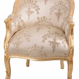Sessel Antik Thron Barock Armlehnstuhl Rokoko gold