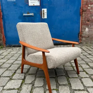 Sessel beige Teak aus Dänemark