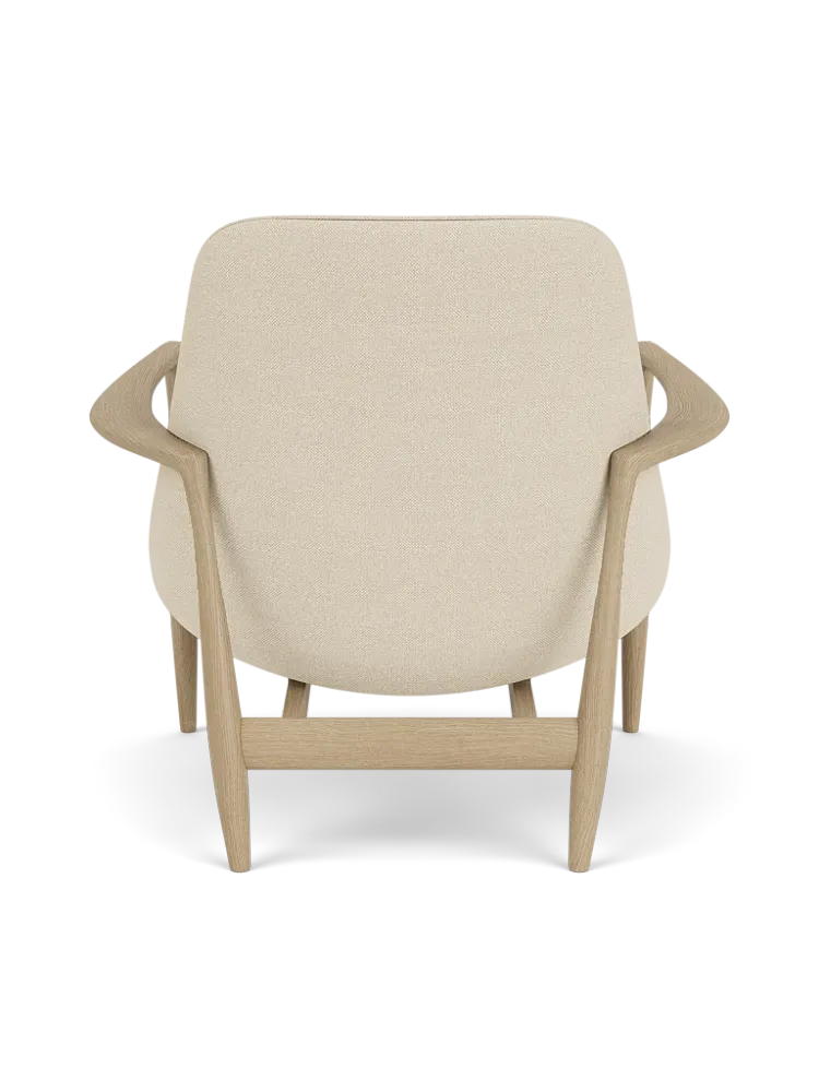Sessel ELIZABETH beige mit Eichenbasis
