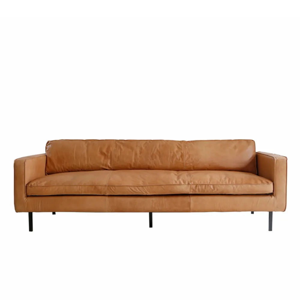 Sessel - Gordon - Leder - Gognac - 3,5-Sitzer