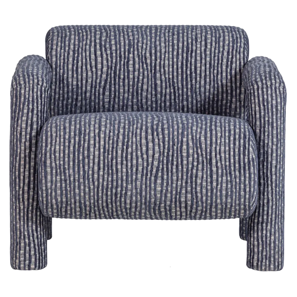 Sessel LENNY grau mit Blau