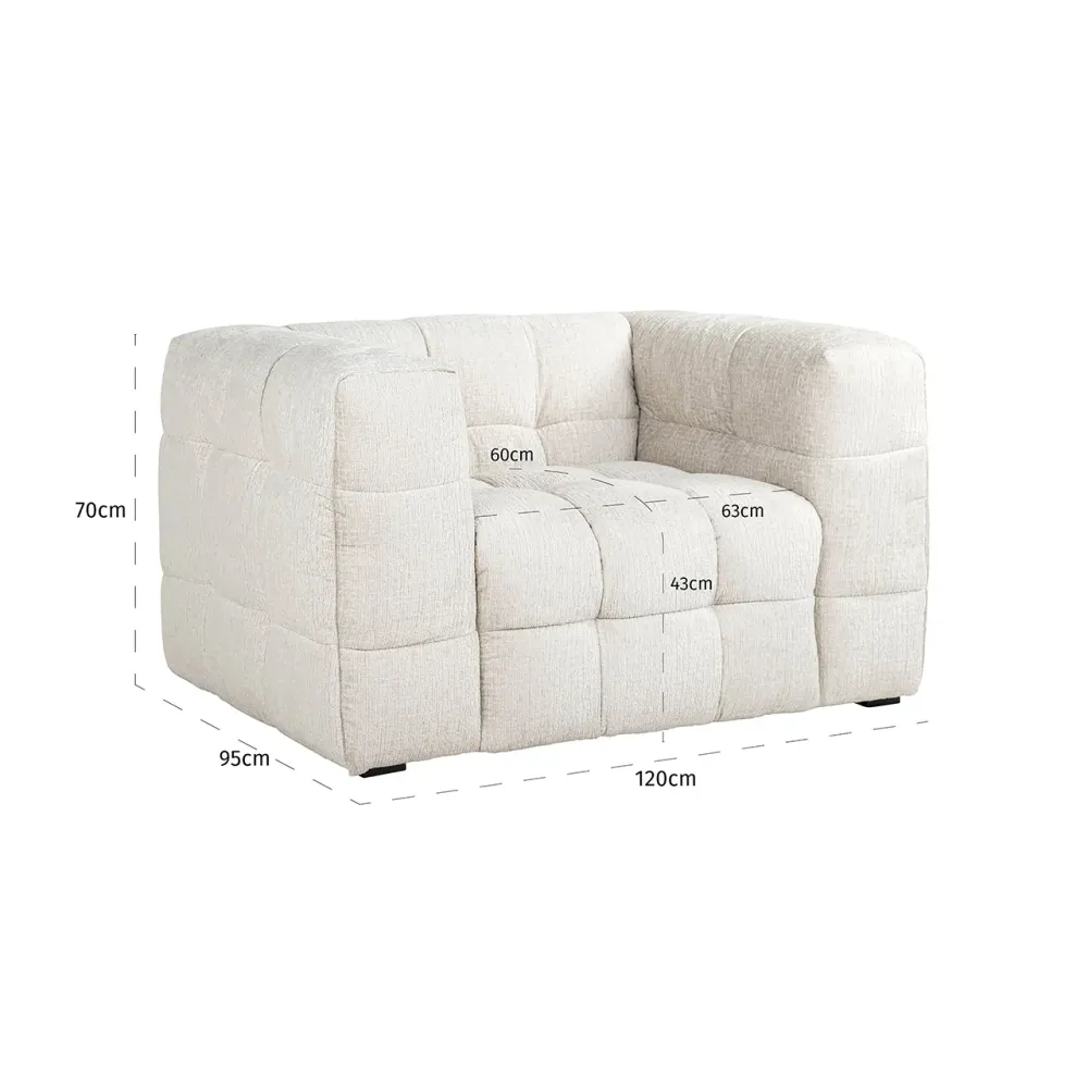 Sessel Merrol cream fusion fire retardant (FR-Fusion 02 Cream)