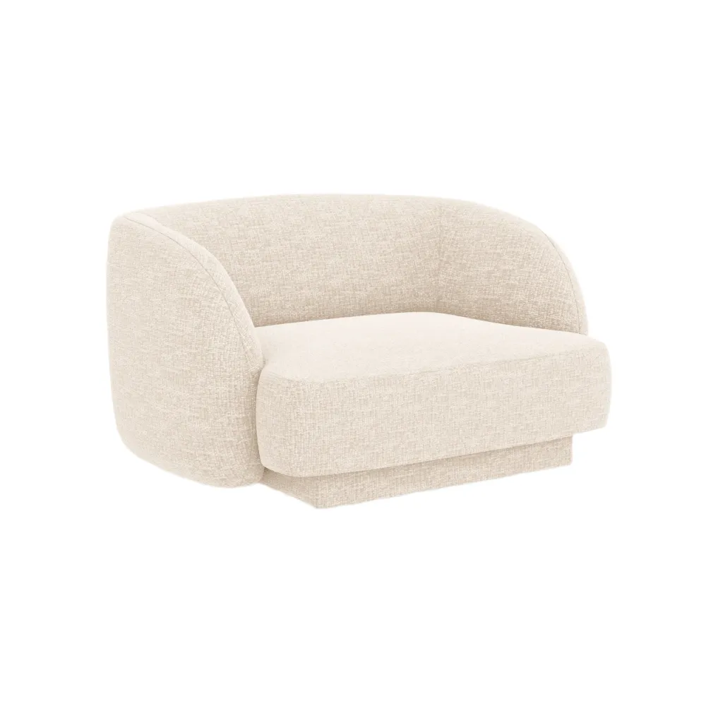 Sessel MILEY Elfenbein Chenille