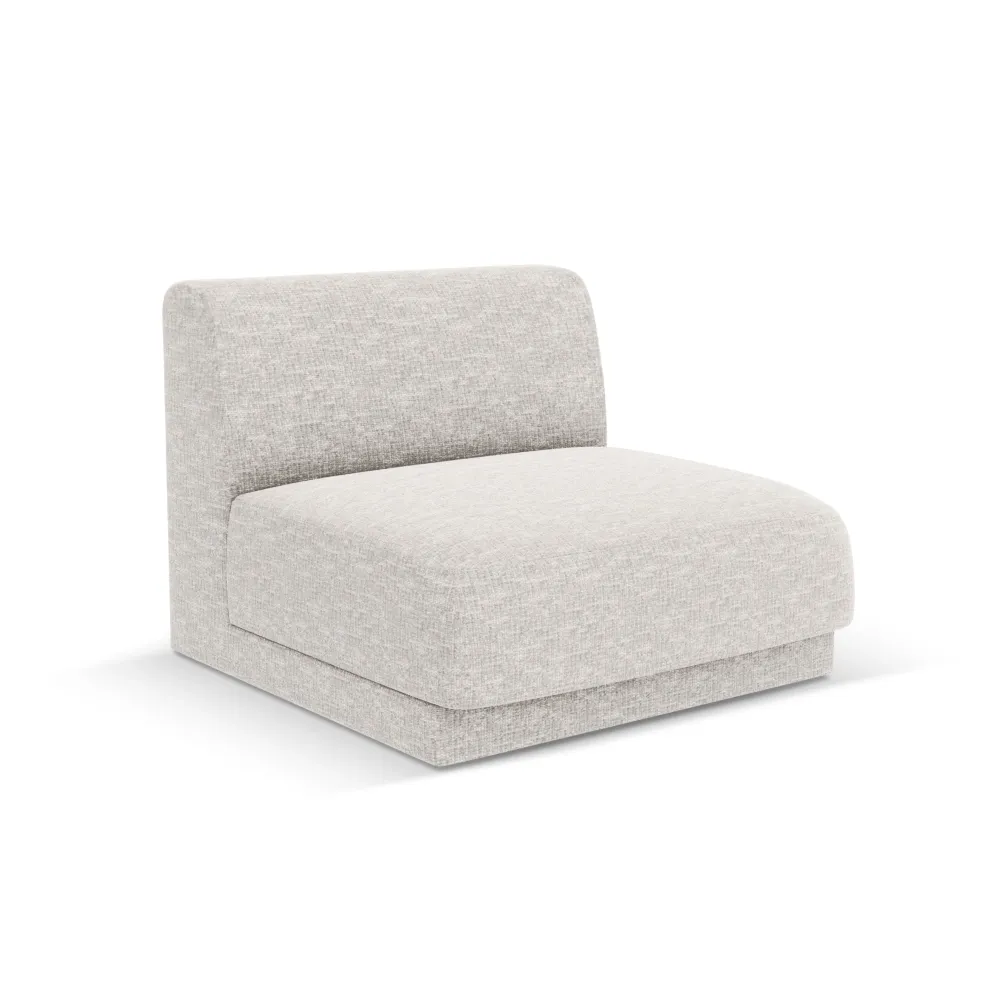 Sessel / Modul MILEY hellgrau samtig