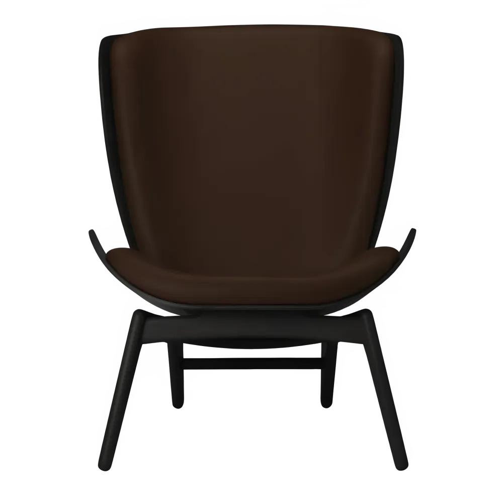Sessel READER braunes Leder mit schwarzem Gestell
