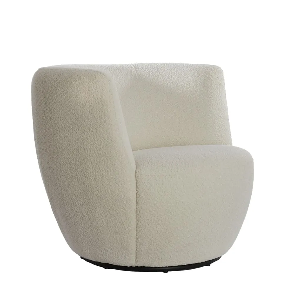 Sessel SENJA weiß boucle 89x85x74cm