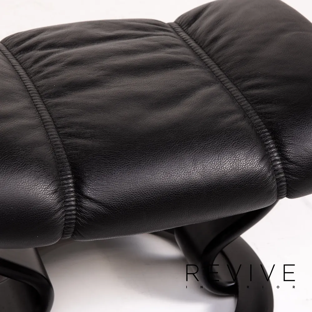 Stressless Consul Leder Sessel inkl. Hocker Schwarz Relaxsessel Relaxfunktion Funktion #14604