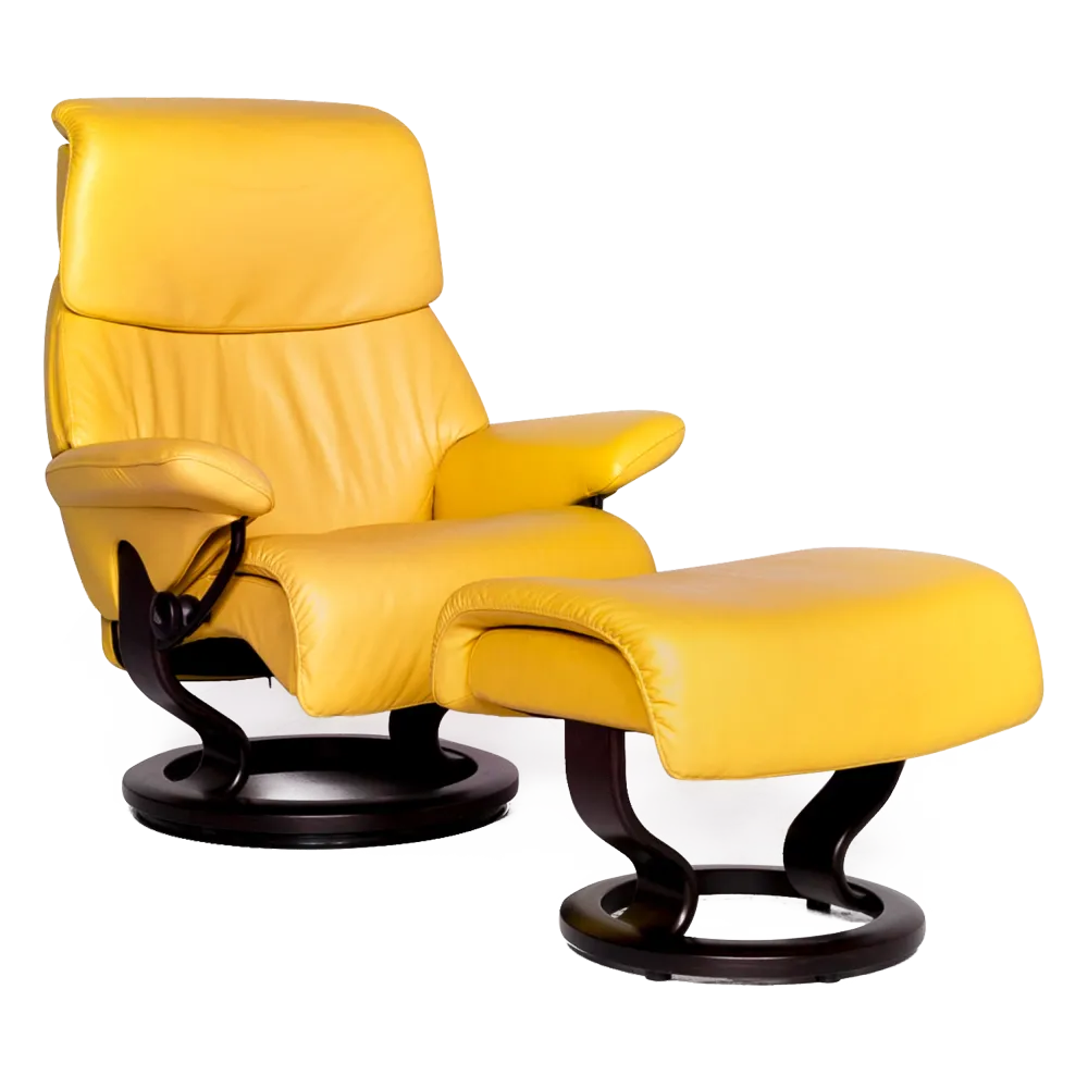 Stressless Dream Leder Sessel Gelb Relax Funktion Garnitur #8711