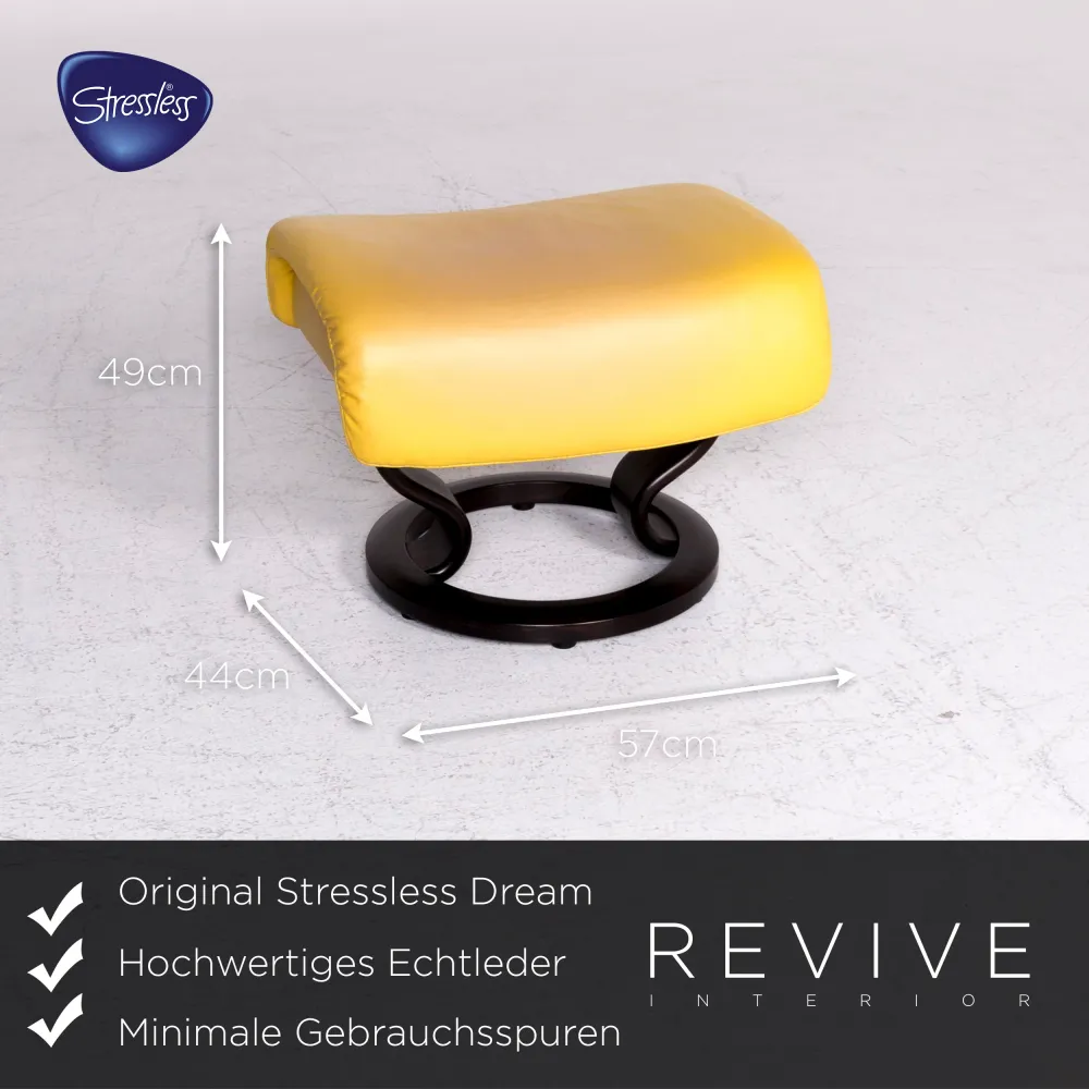 Stressless Dream Leder Sessel Gelb Relax Funktion Garnitur #8711