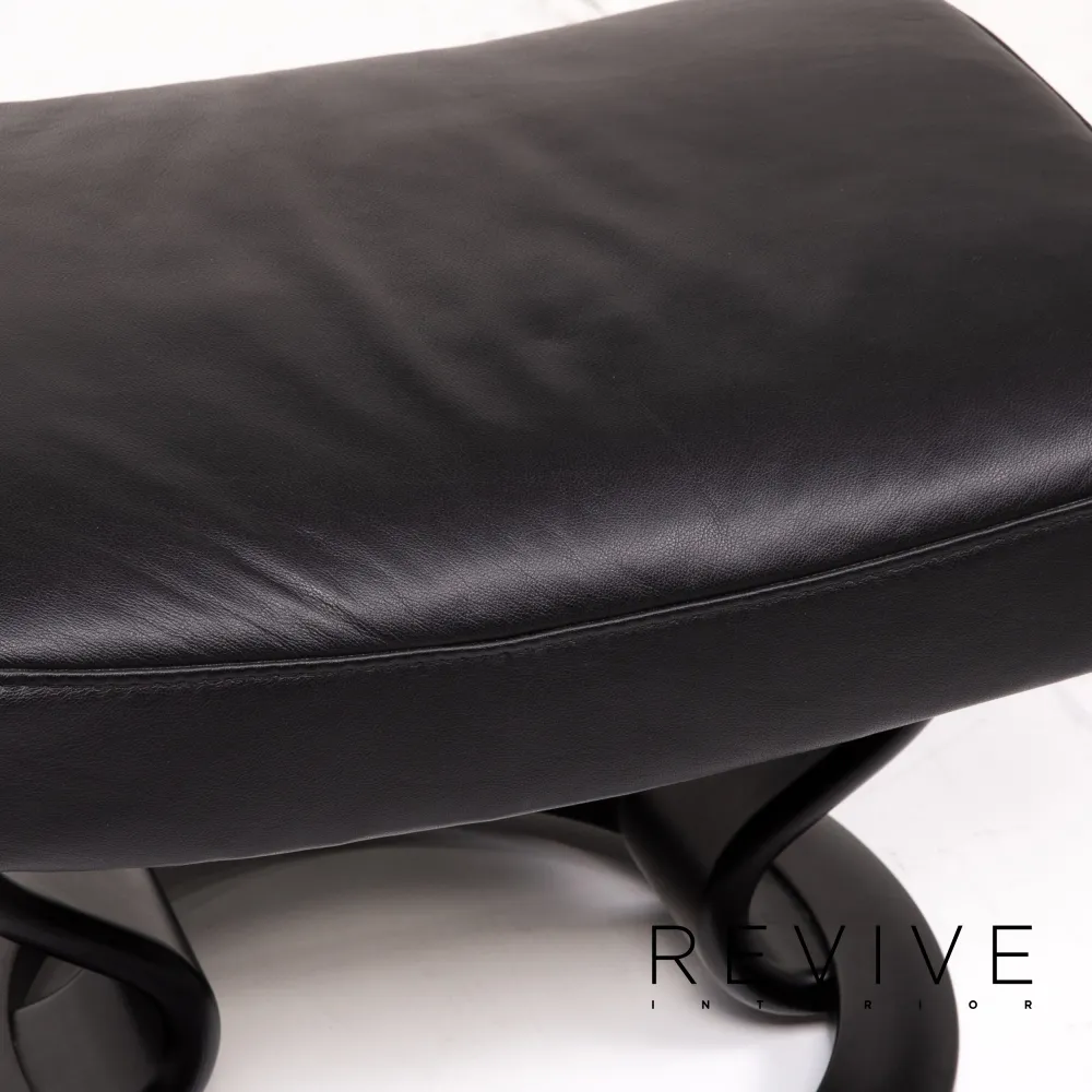 Stressless Leder Sessel inkl. Hocker Schwarz Relaxsessel Funktion Relaxfunktion #14398