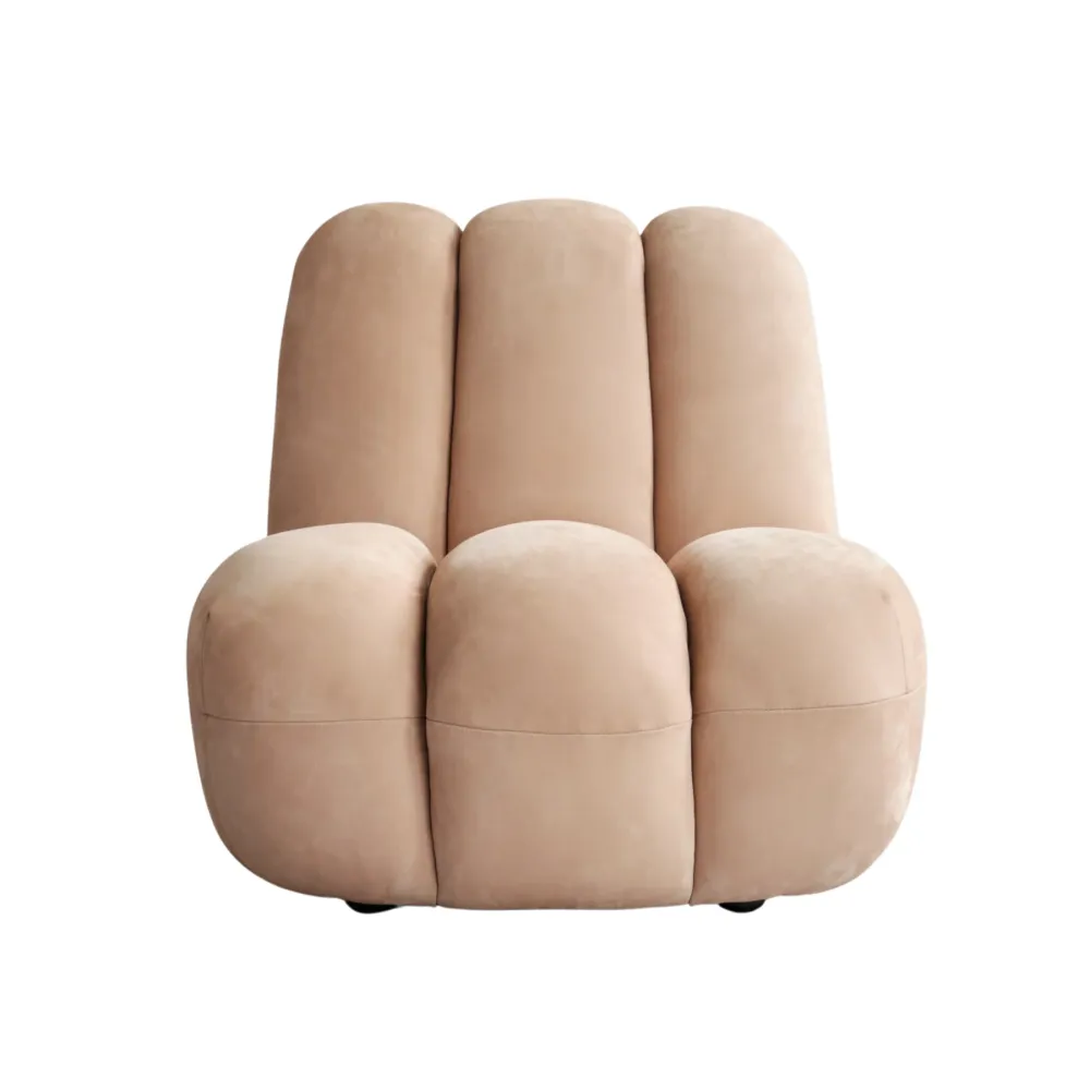TOE Sessel beige Nubukleder