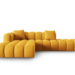 Velvet Ecke 5-Personen linksseitig Halley Gelb