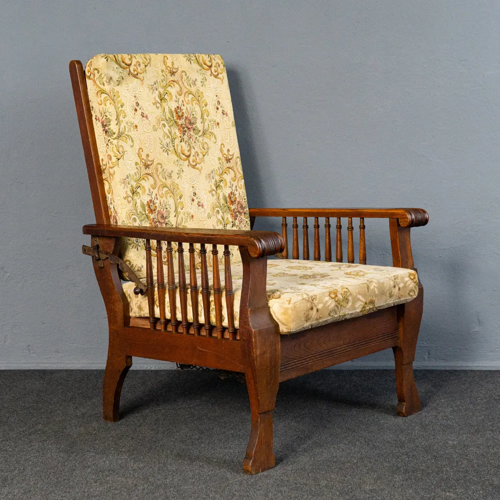 verstellbarer Sessel im typischen Englischen Stil, Anfang des 20.Jahrhunderts - Stuhl Armlehnensessel Chair Alt Antik MÖBL...