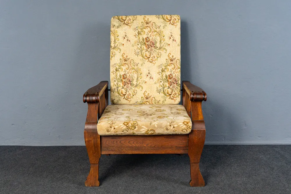 verstellbarer Sessel im typischen Englischen Stil, Anfang des 20.Jahrhunderts - Stuhl Armlehnensessel Chair Alt Antik MÖBL...