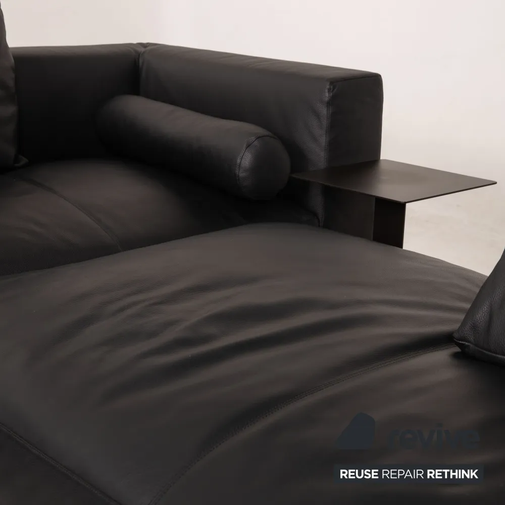 Walter Knoll Jaan Living Leder Sofa Schwarz Ecksofa Couch