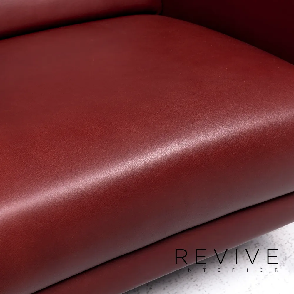 Walter Knoll Jason Designer Leder Sessel Garnitur Rot #9346