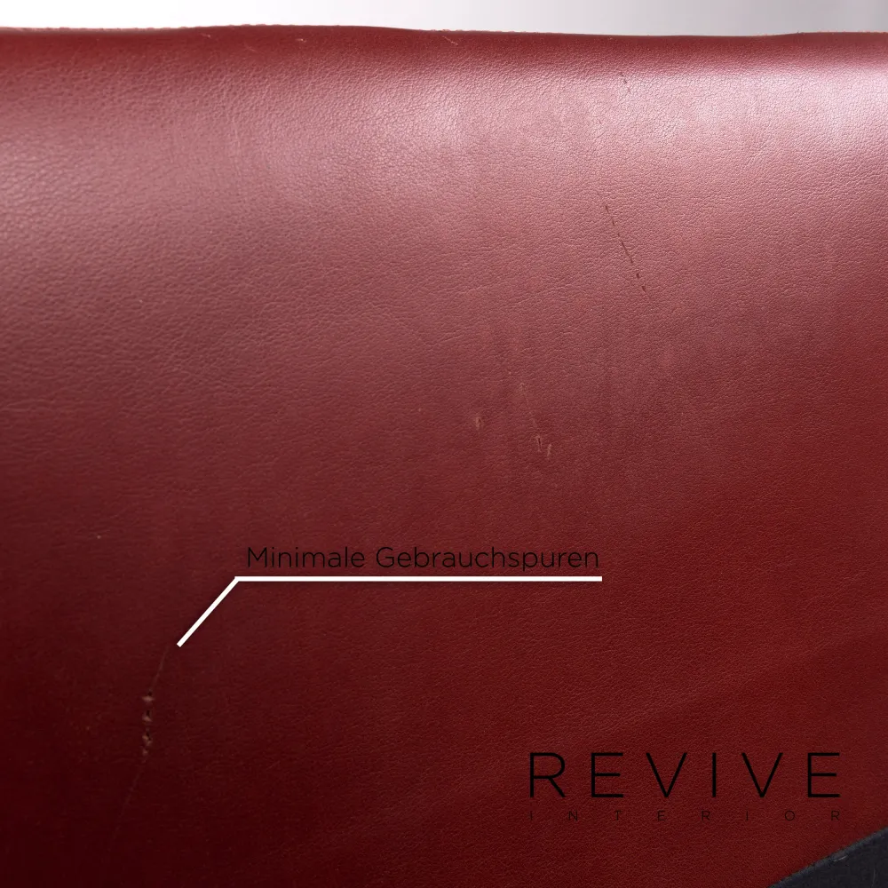 Walter Knoll Jason Designer Leder Sessel Garnitur Rot #9346