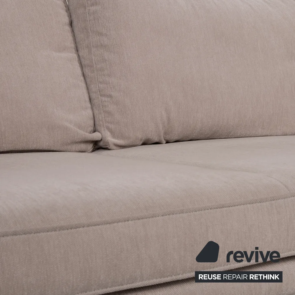 Walter Knoll Living Platform Stoff Sofa Grau Dreisitzer Couch