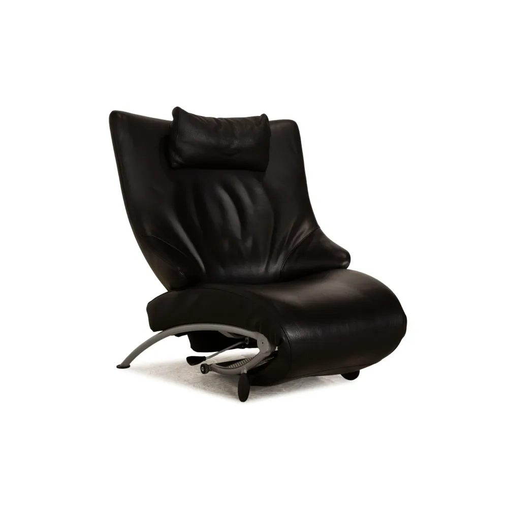 WK Wohnen Solo 699 Leder Sessel Schwarz Funktion