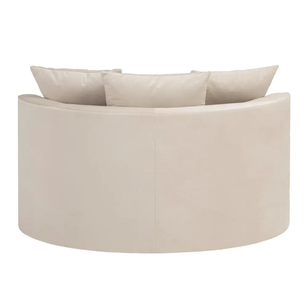 XXL-Sessel Samtoptik creme – Isalie